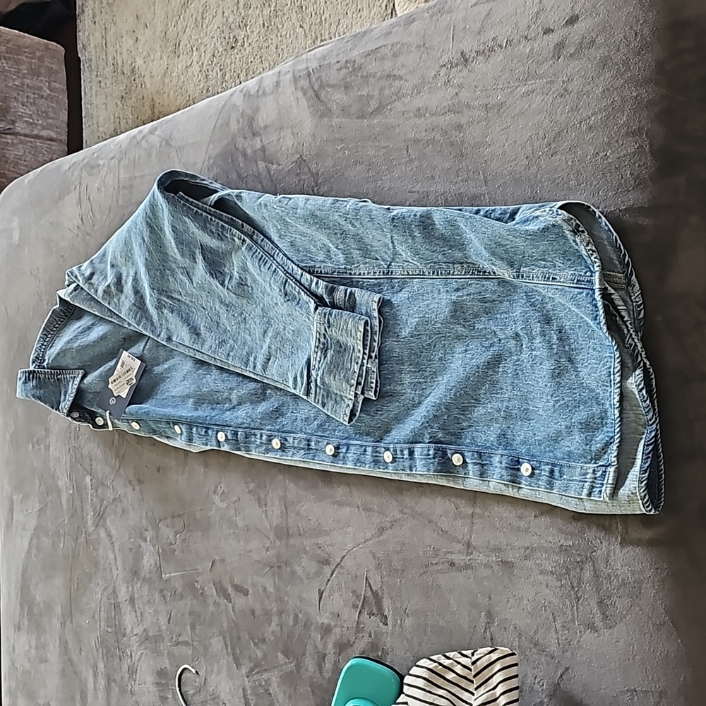 Denim dress with pocket - Picture 4 of 4